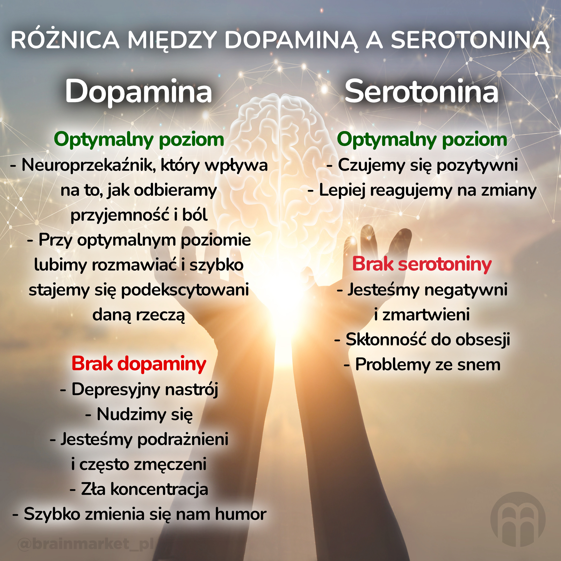 Dopamin a serotonin_infografika_pl